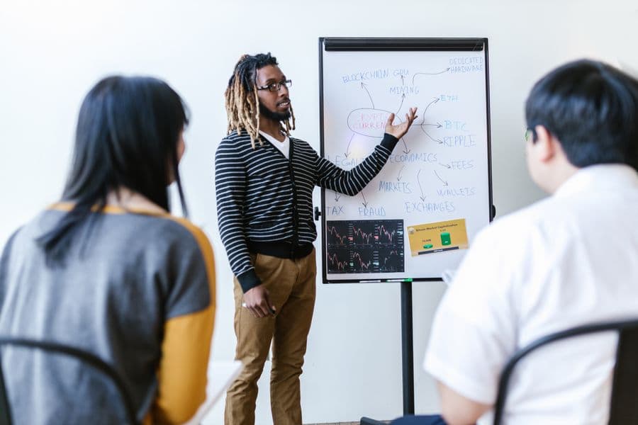 A counsellor walking a student through their AI capability framework